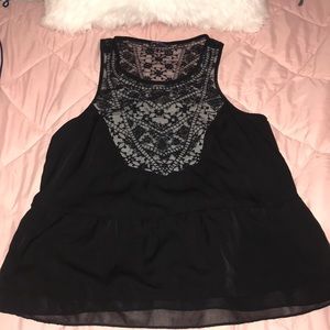 Black peplum top